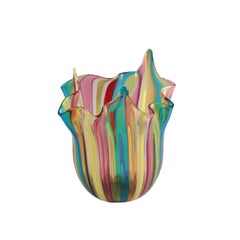 Handkerchief Vase Blown Glass Murano Italy 20th Century