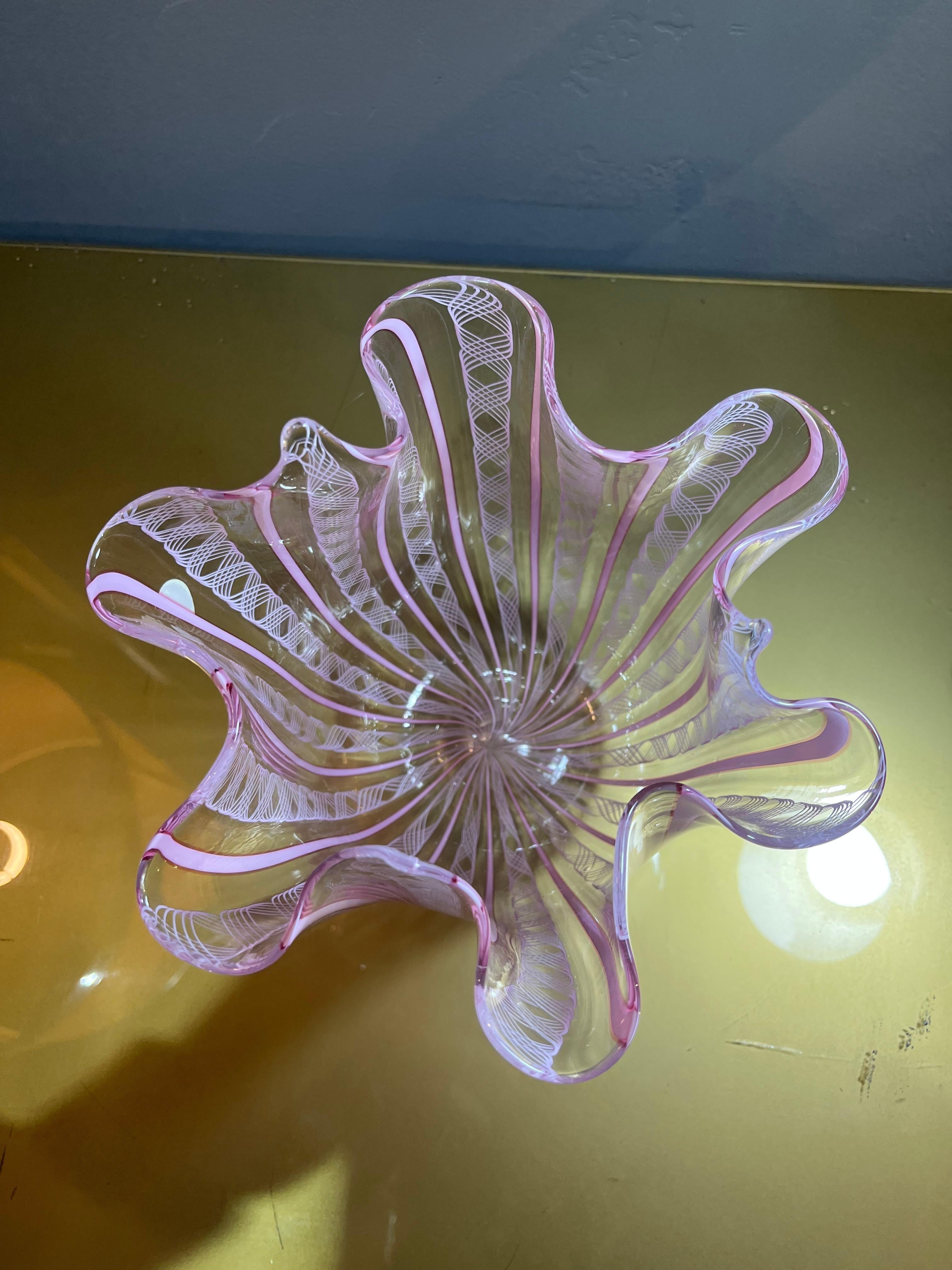 Handkerchief vase by Fulvio Biancon for Venini in vendita 4