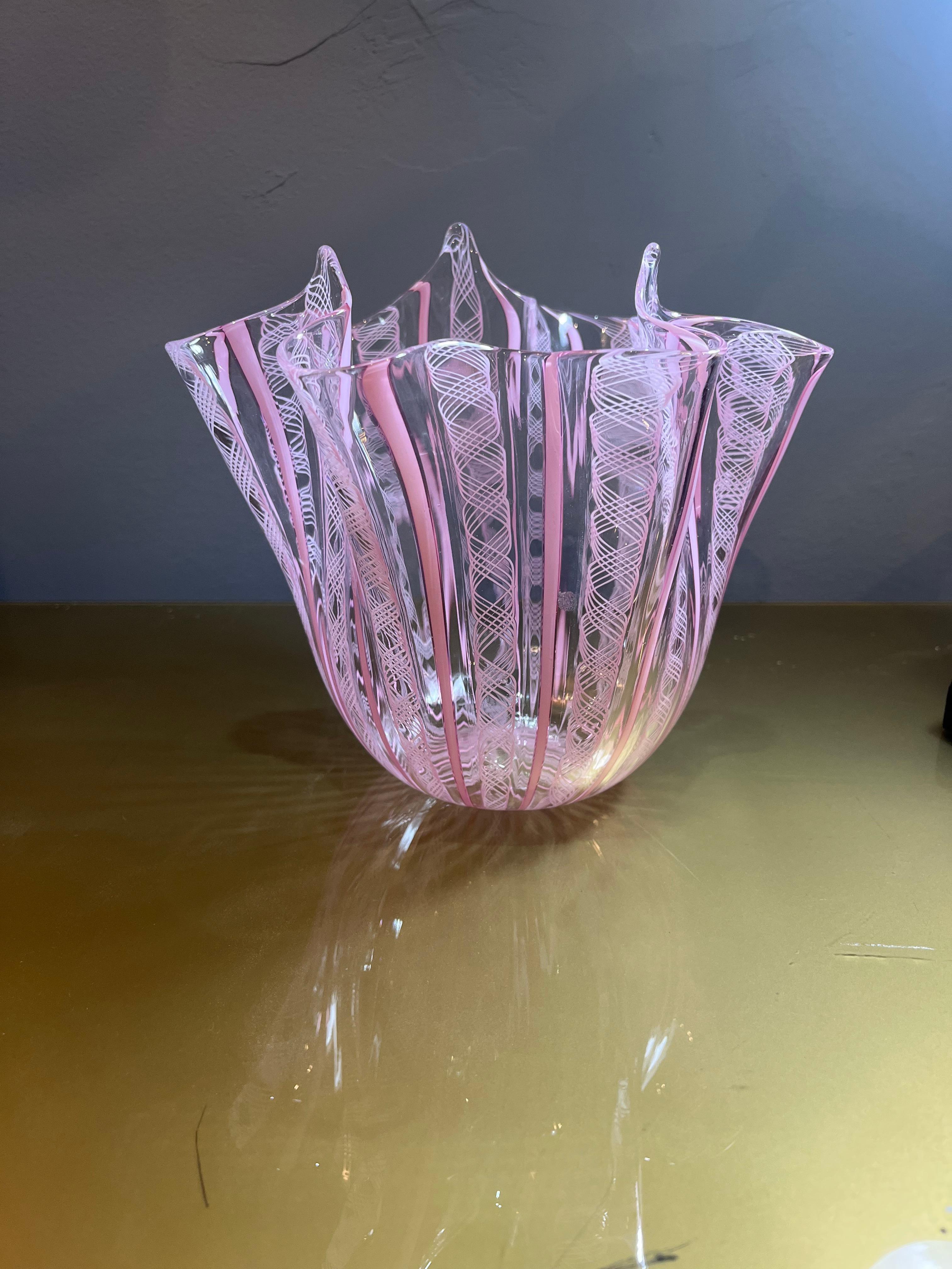 Handkerchief vase by Fulvio Biancon for Venini In condizioni buone in vendita a Catania, IT