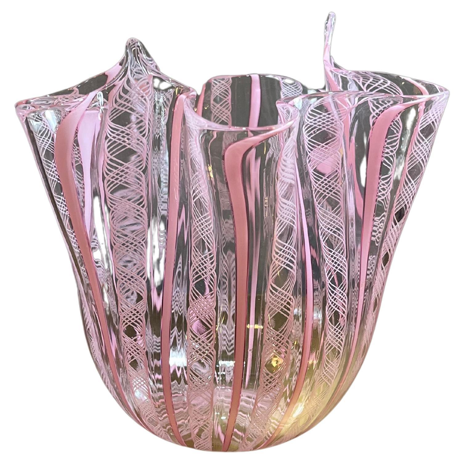 Handkerchief vase by Fulvio Biancon for Venini in vendita