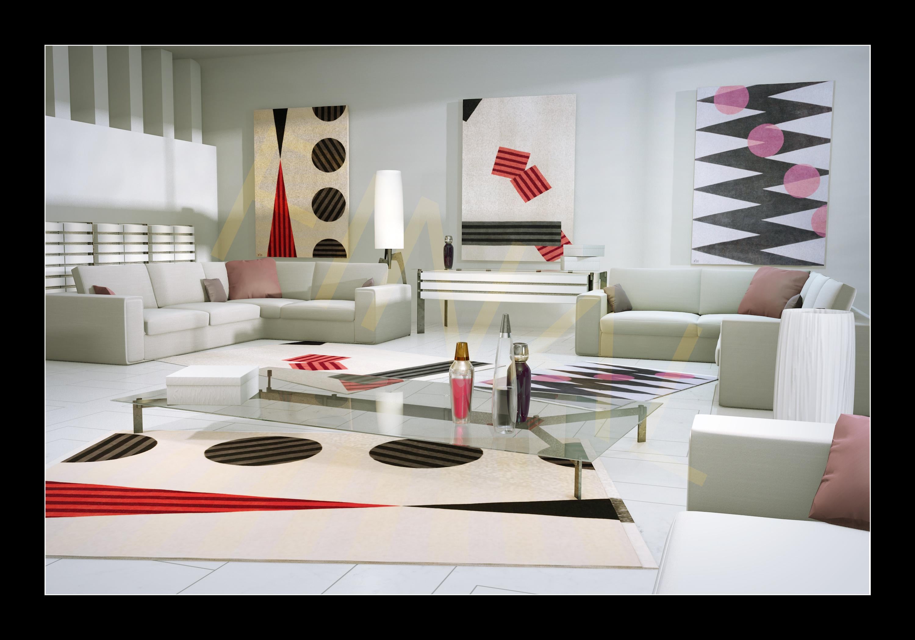 cream and red area rugs
