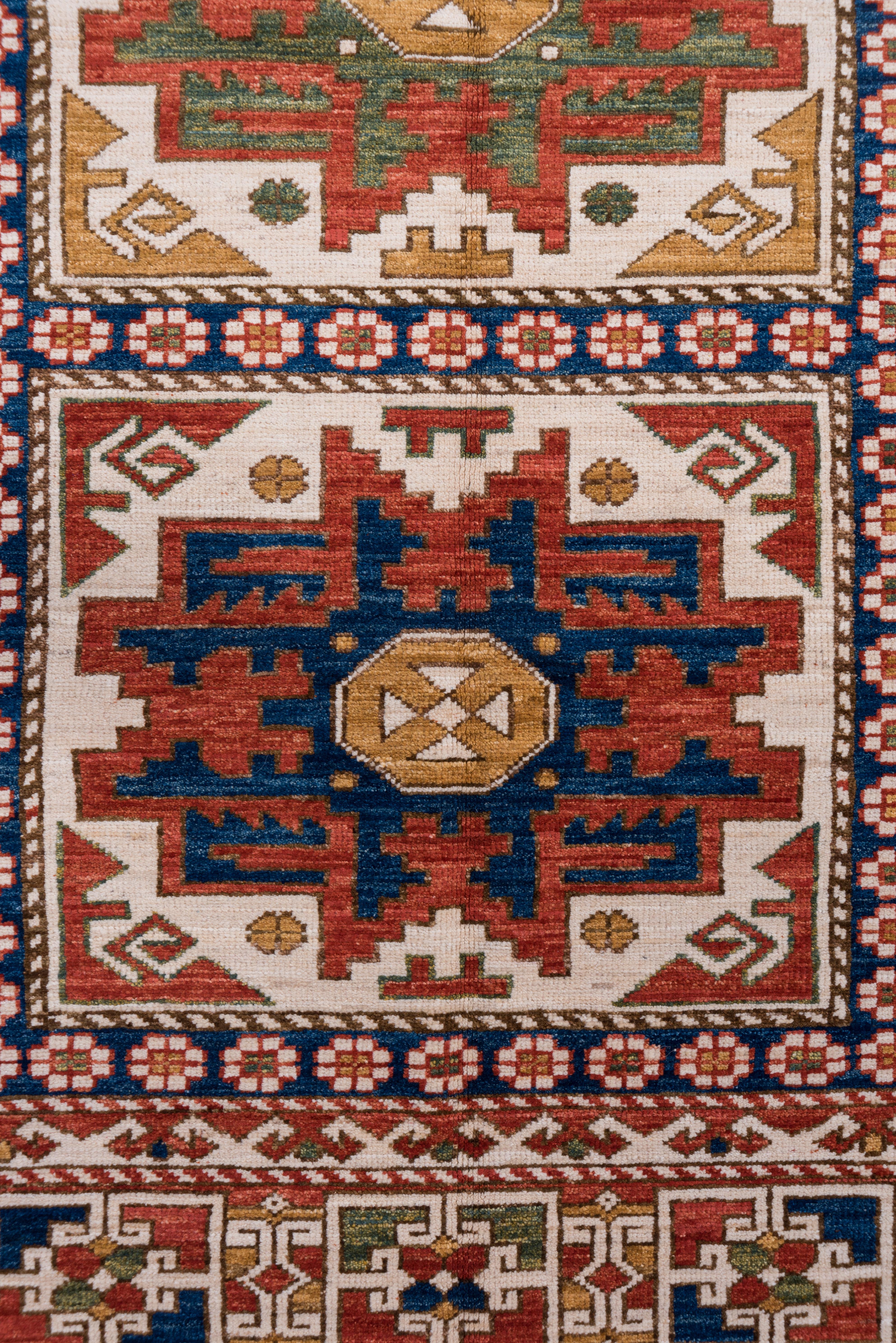 Afghan Colorful Caucasian Kazak Rug For Sale