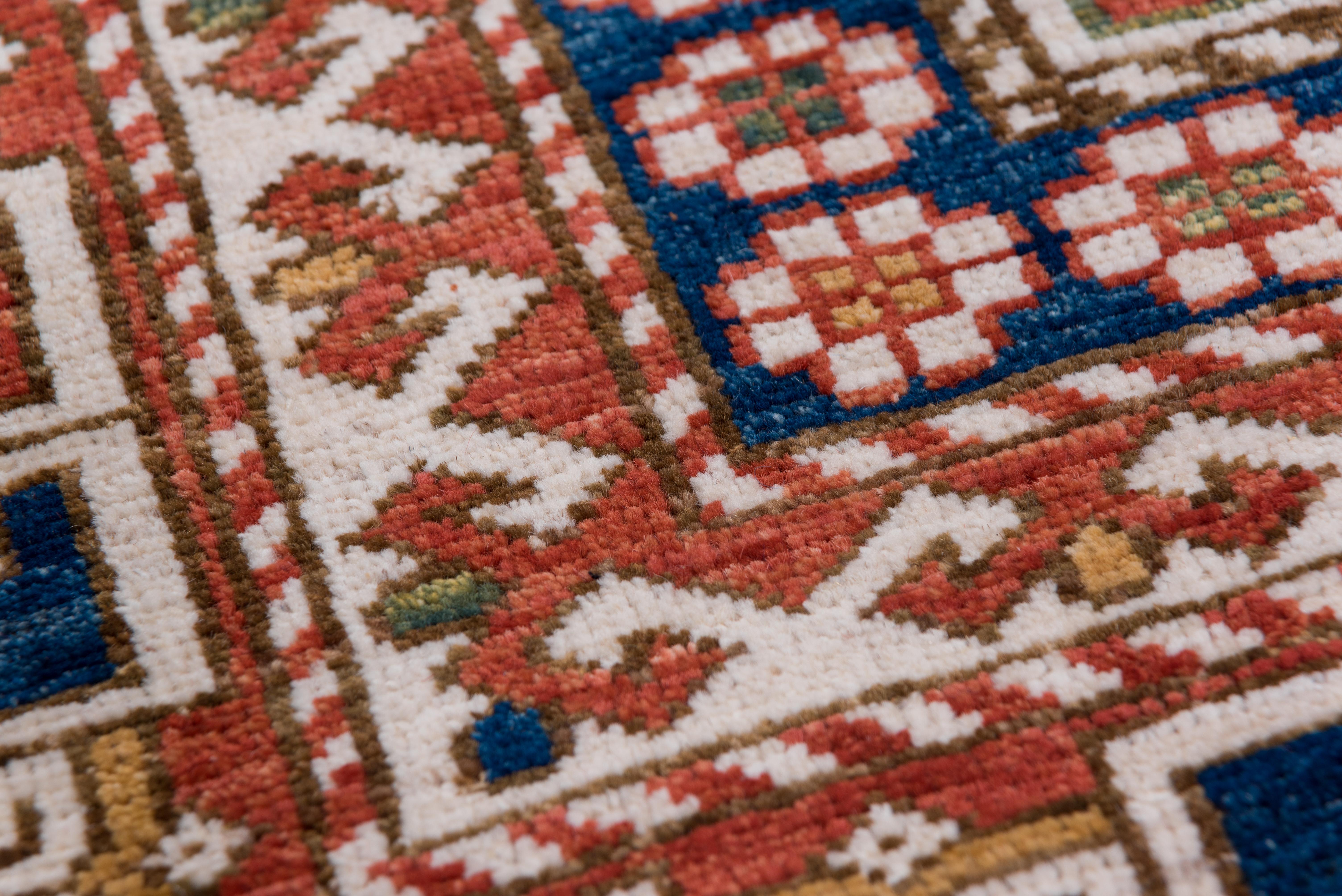 Hand-Knotted Colorful Caucasian Kazak Rug For Sale
