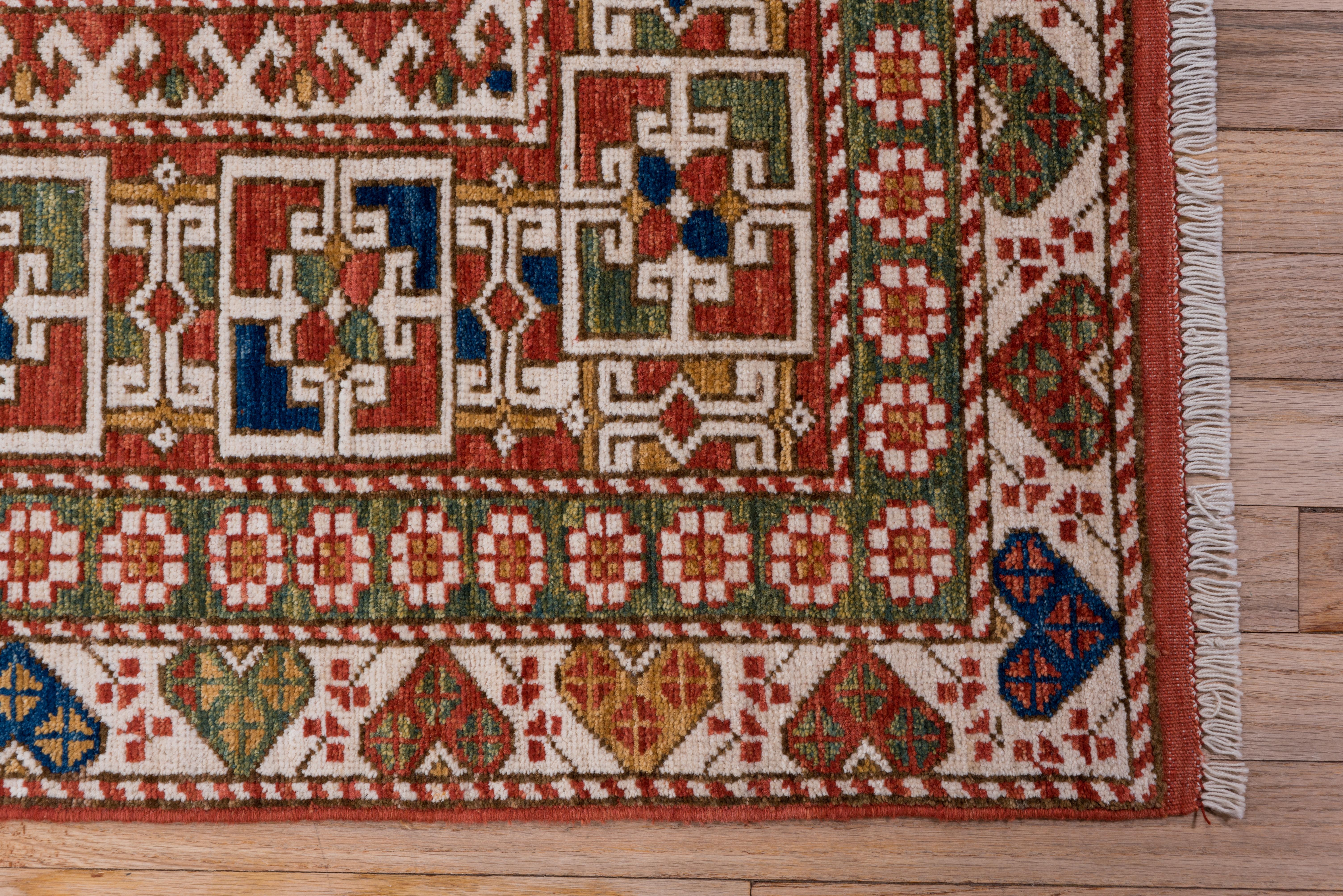Wool Colorful Caucasian Kazak Rug For Sale