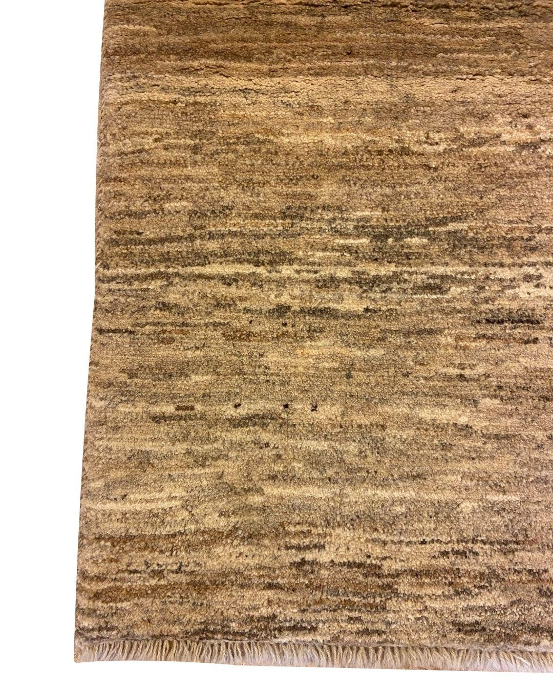 Handknotted Modern Organic Persian Rug in Neutral Cream and Brown, 3' x 5' In New Condition For Sale In New York, NY