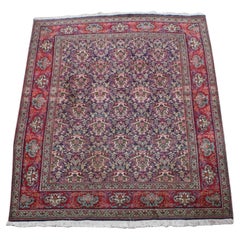 Hand‑Knotted Rug with Red and Blue Tones – 298 × 205 cm