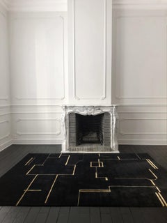 Tapis Ala BLG noué à la main par Kristiina Lassus, laine et soie, Népal
