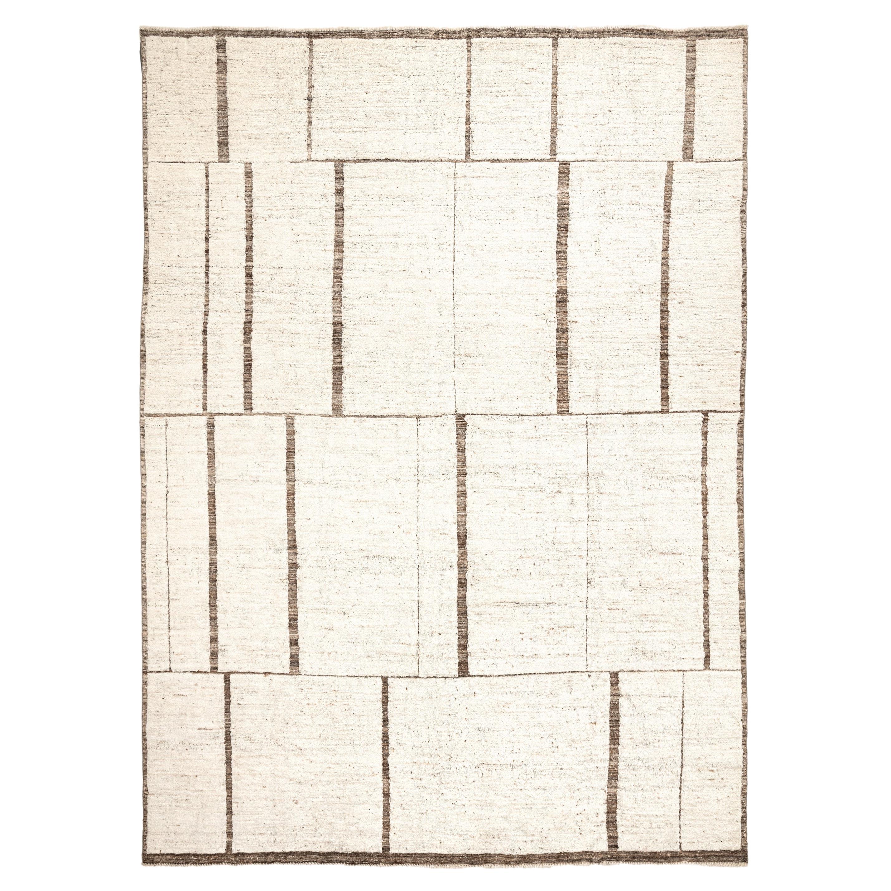Handgeknüpfter Wollteppich von Kristiina Lassus, Modernes Design, 300x400 cm