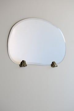 „Handle“-Messing-Spiegel von Samuel Costantini, handgefertigt