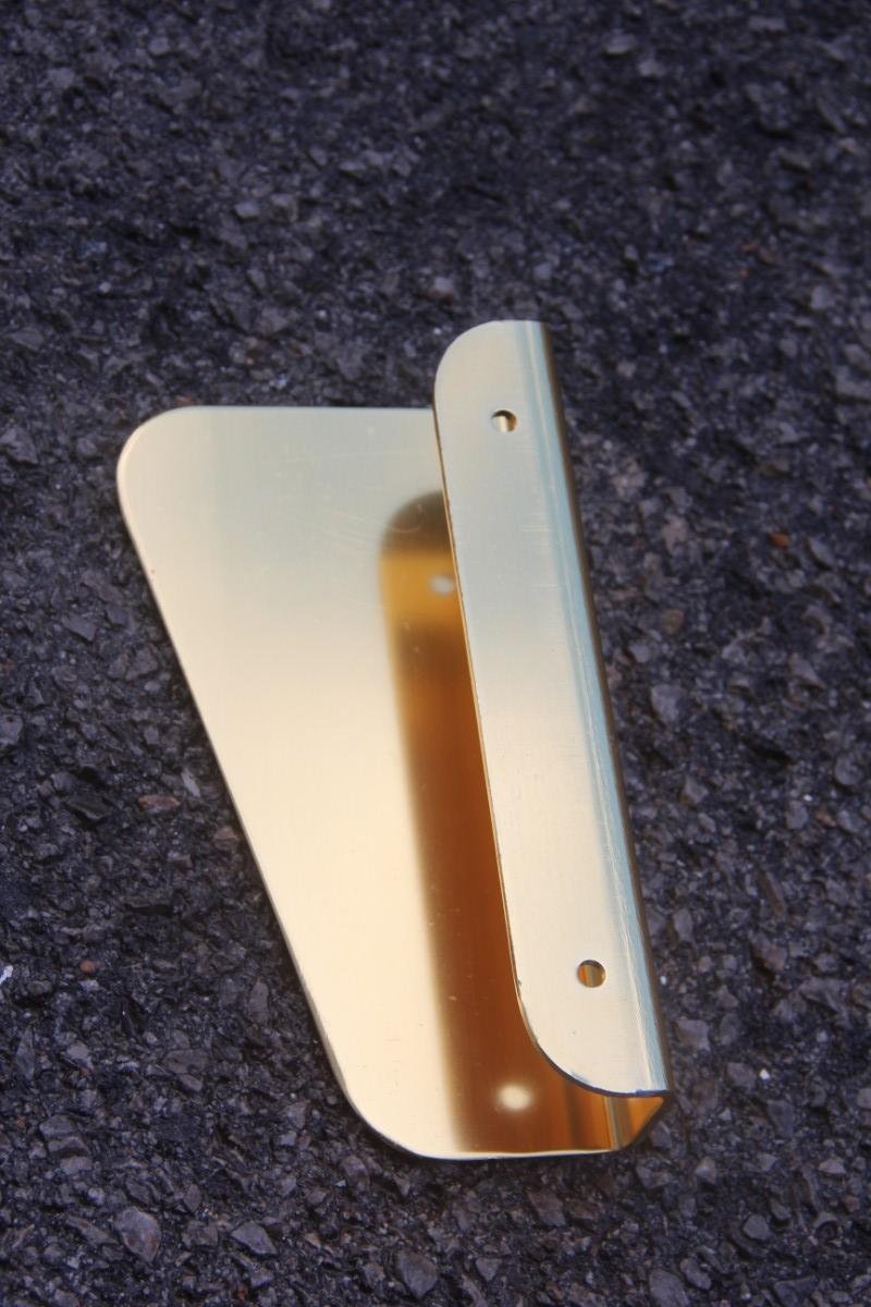 Handle in Curved Italian Golden Aluminum 1960s Minimal Design Geometric (Moderne der Mitte des Jahrhunderts)