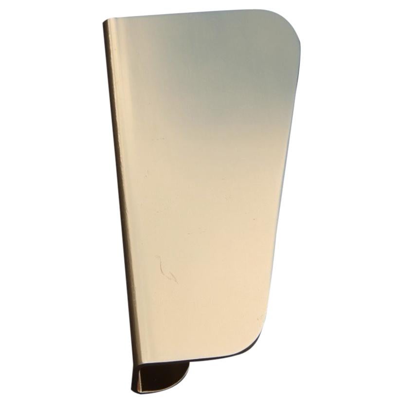Handle in Curved Italian Golden Aluminum 1960s Minimal Design Geometric