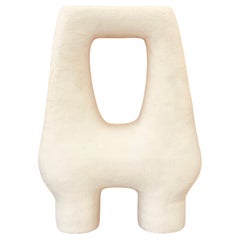 Handled White Raku Clay Ceramic Sculpture by Stephanie Phillips Handled White Raku Clay Ceramic Sculpture by Stephanie Phillips