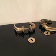 Handles N 12 Pair, Osvaldo Borsani Brass Iron 1950 Italy