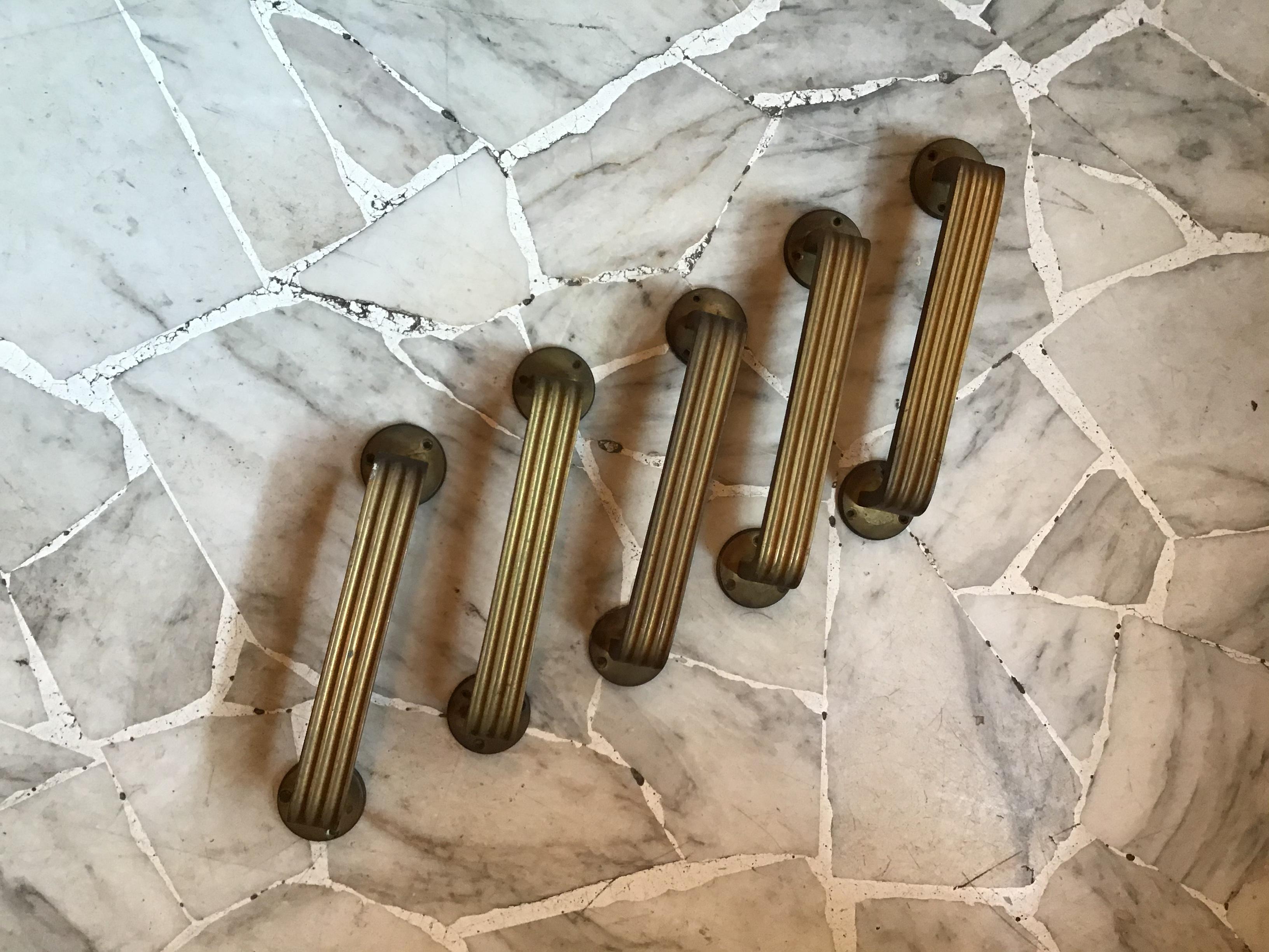 Handles n.5 Brass Italy 1950 . For Sale 1
