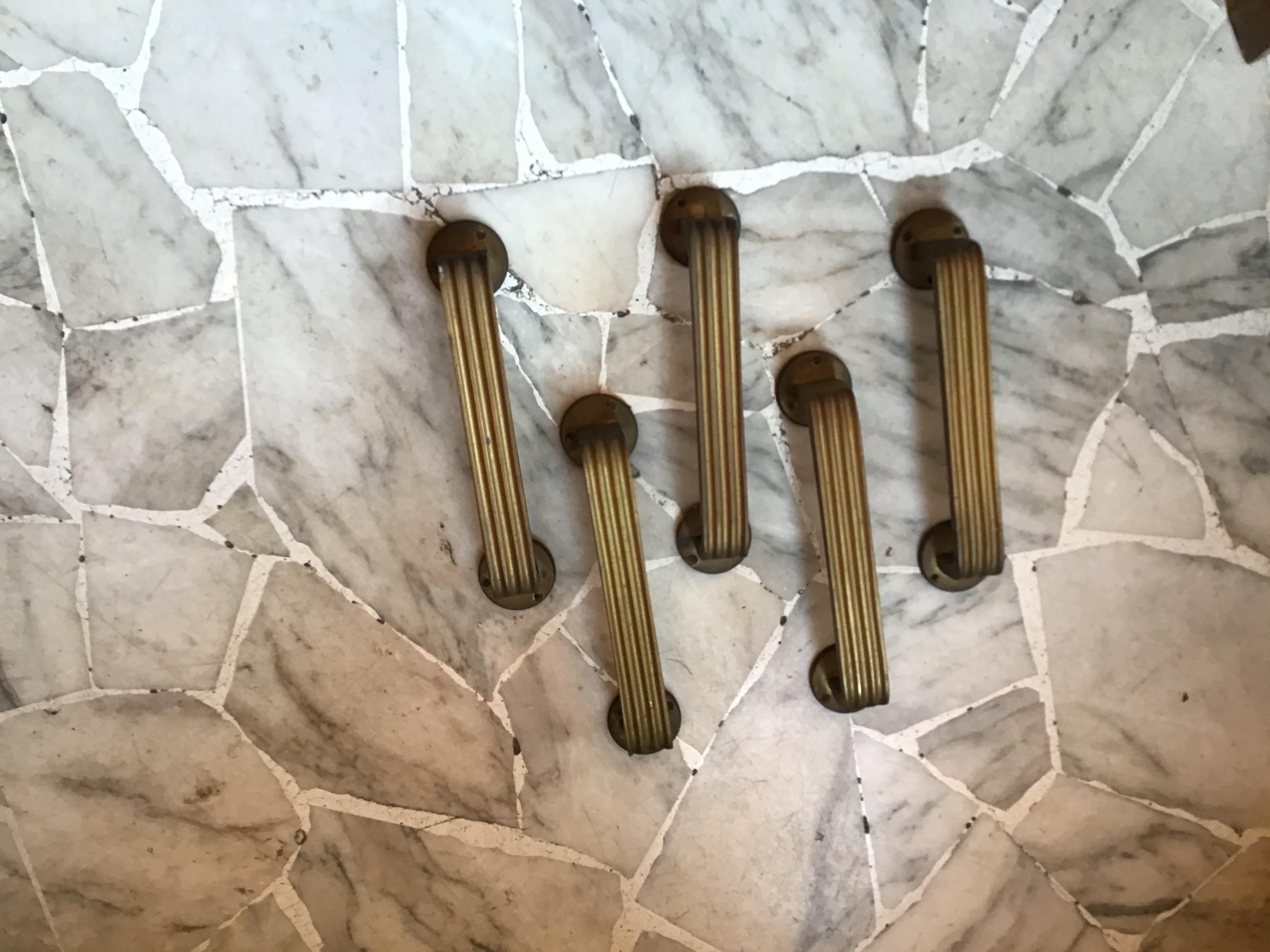 Handles n.5 Brass Italy 1950 . For Sale 2
