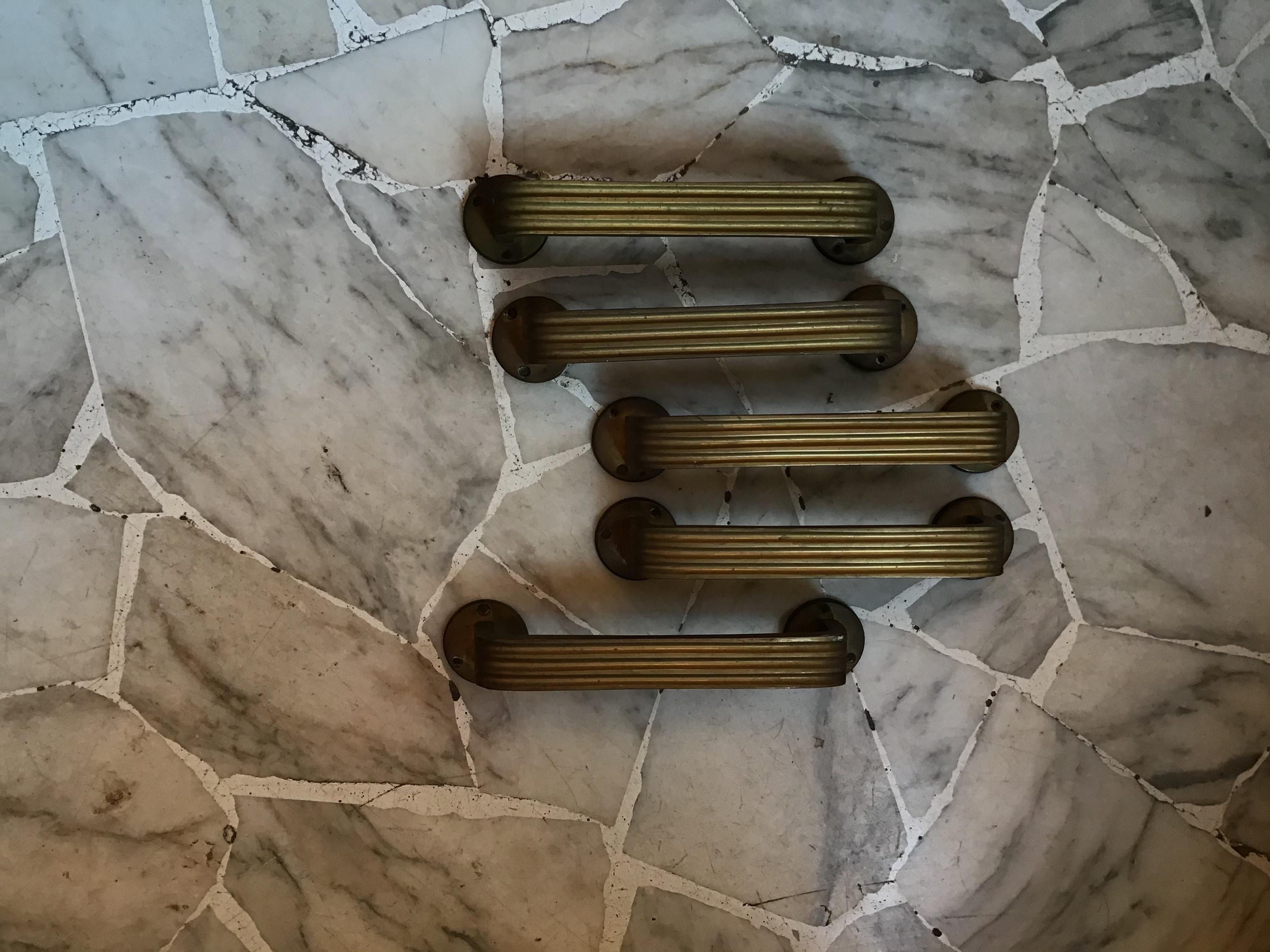 Handles n.5 Brass Italy 1950 . For Sale 4