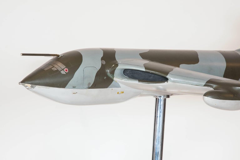 A 1-30 scale model of a RAF Handley Page Victor V-Bomber.

The Handley Page Victor is a British jet-powered strategic bomber, developed and produced by the Handley Page Aircraft Company, which served during the Cold War. It was the third and final