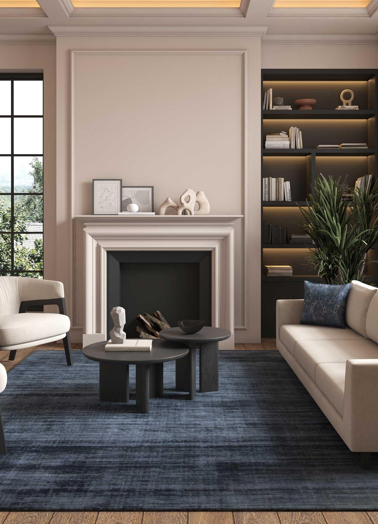 Vous vous êtes déjà demandé comment insuffler une sophistication élégante à votre espace ? Jaipur Rugs a la réponse avec son tapis tissé à la main. Le coloris lustré ton sur ton bleu marine établit non seulement une base polie, mais ajoute également