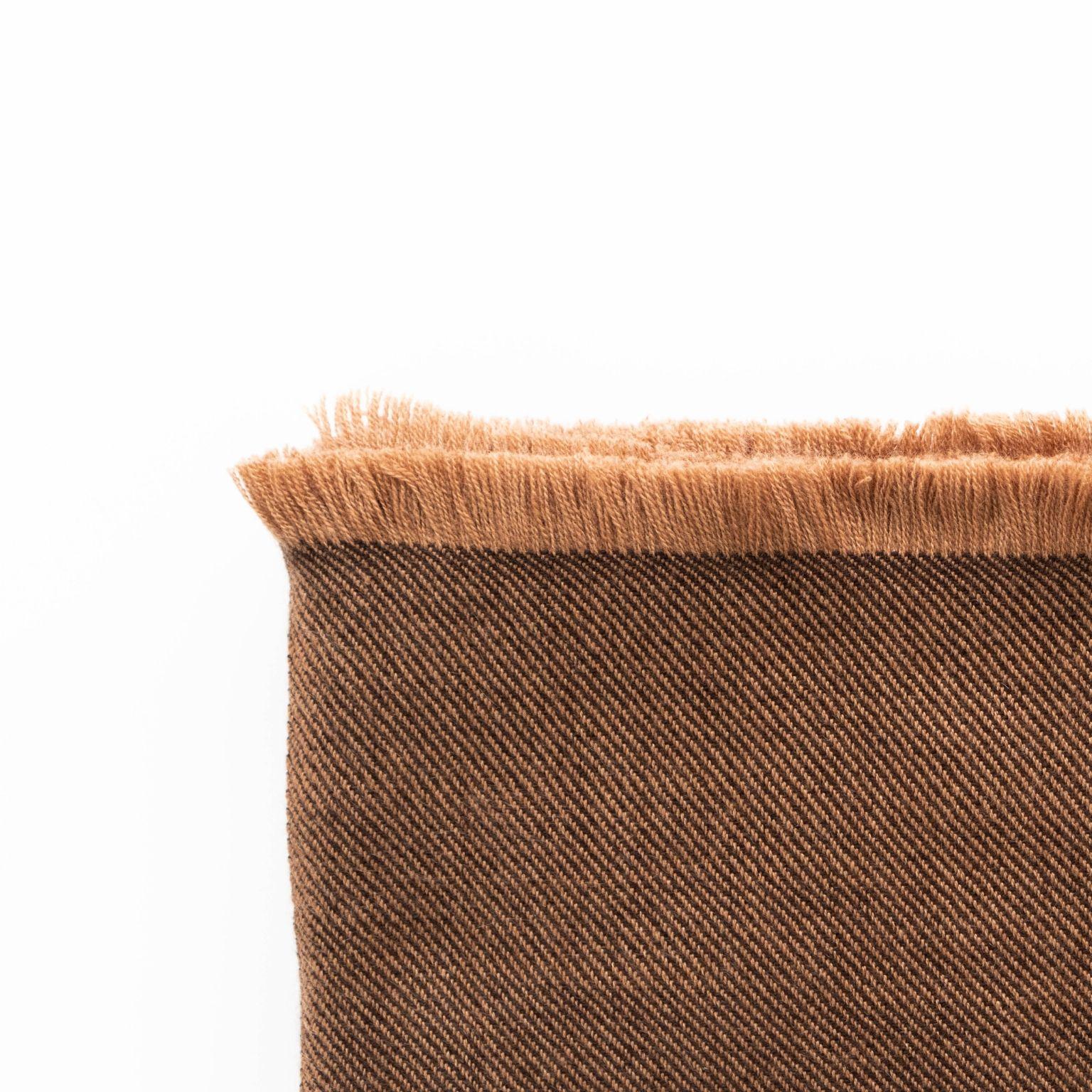 Hay Merino Handloom Soft Throw / Blanket In Warm Shades of Earthy Brown  For Sale 2