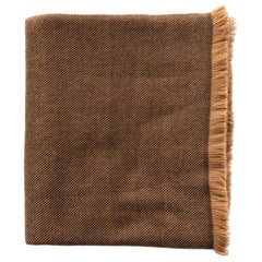 Hay Merino Handloom Soft Throw / Decke in warmen Schatten von erdigem Braun