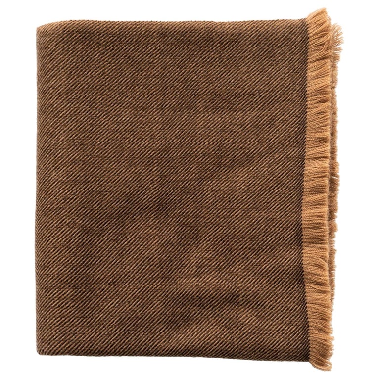 Hay Merino Handloom Soft Throw / Blanket In Warm Shades of Earthy Brown For  Sale at 1stDibs | hay throw blanket, hay blanket