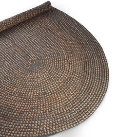 Handloom Oval Jute Rug by Hatsu