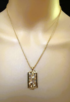 Handmade 10k Yellow Gold .35 Carat Diamond Pendant On 14K Yellow Gold 18" Chain