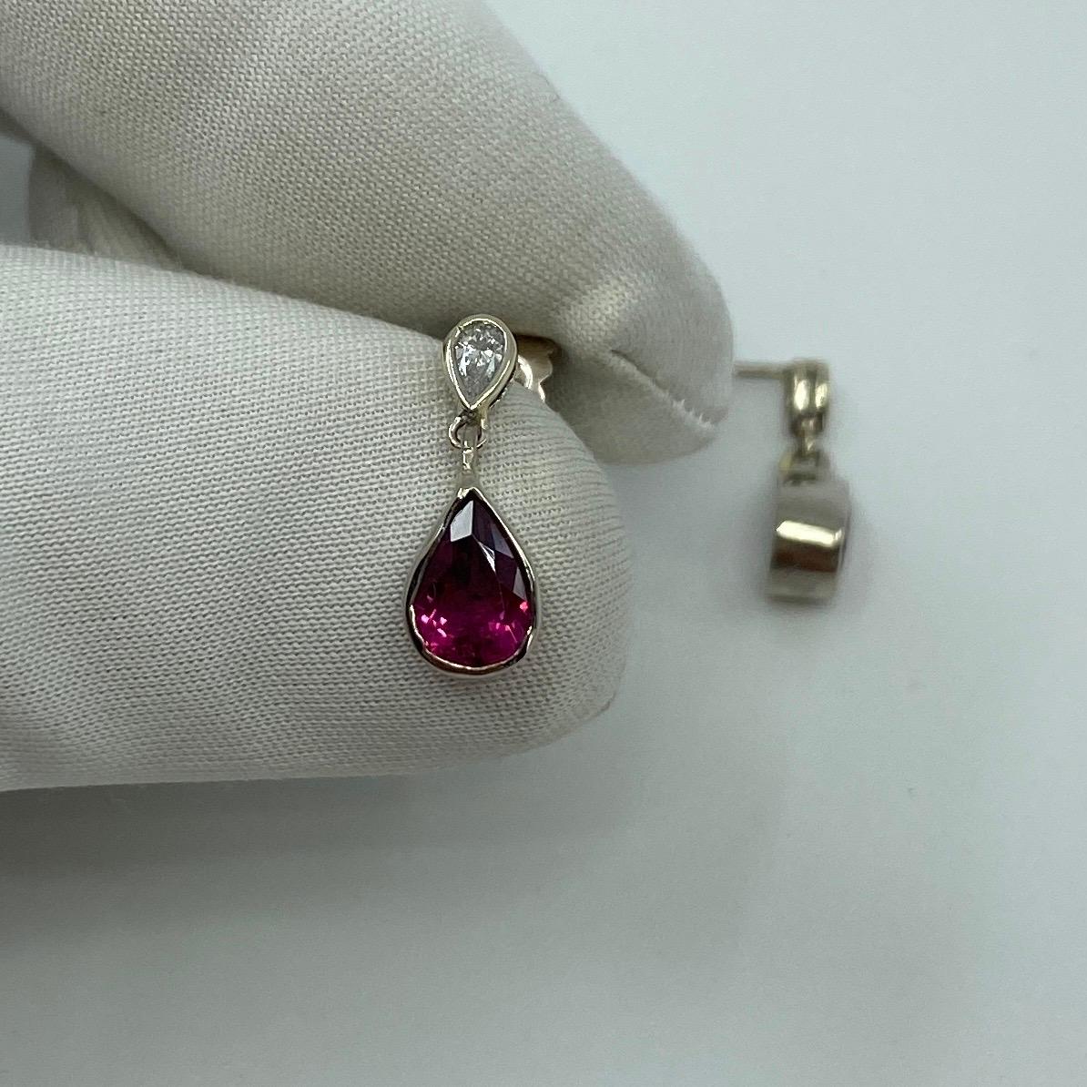 Pink Tourmaline & Diamond 18 Karat White Gold Earring Studs.

Beautiful handmade 1.20 carat vivid pink tourmaline & diamond earring studs with G/H Colour Si1/2 clarity. All stones have excellent clarity and an excellent cut.

Top quality, beautiful