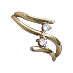 Handmade 14K Solid Gold Diamond Engagement Ring Band Dainty Ring For Women.