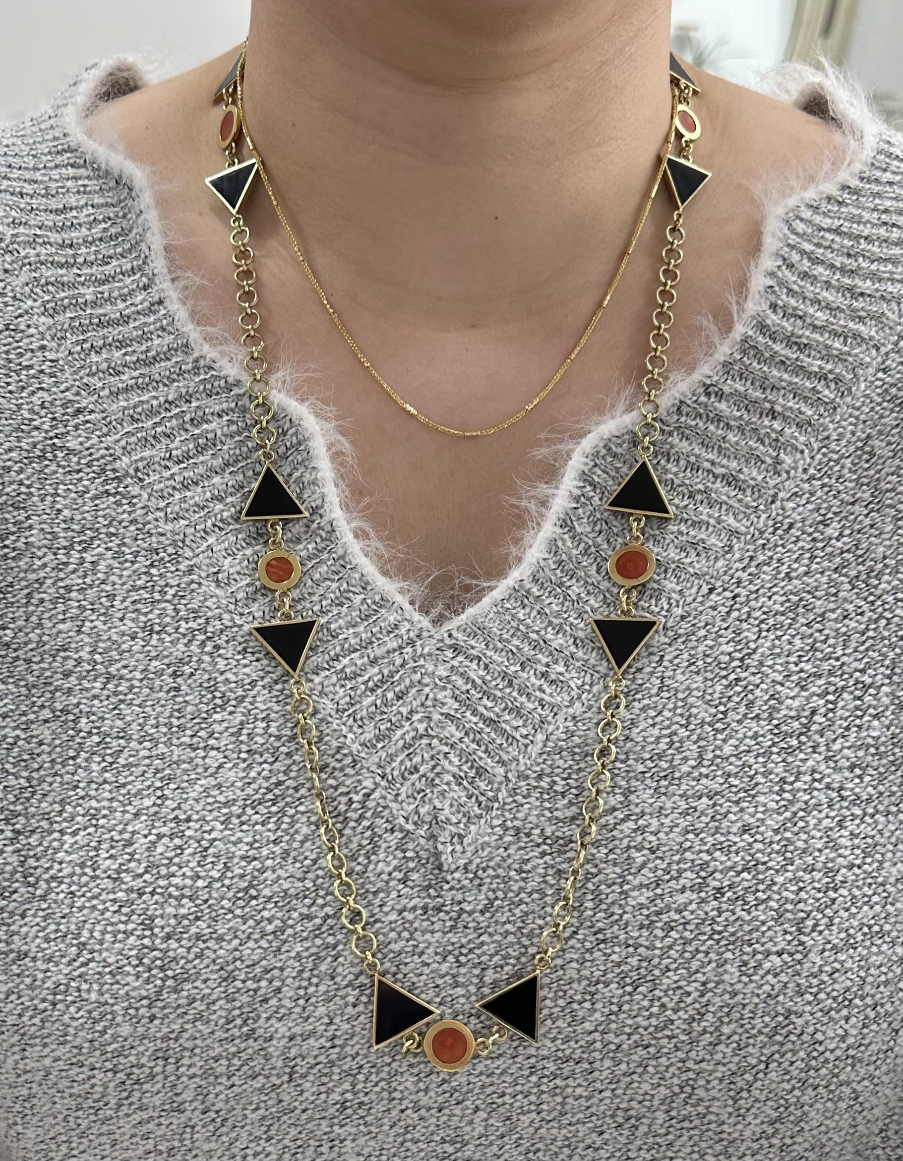 Collana a stazione geometrica lunga 30