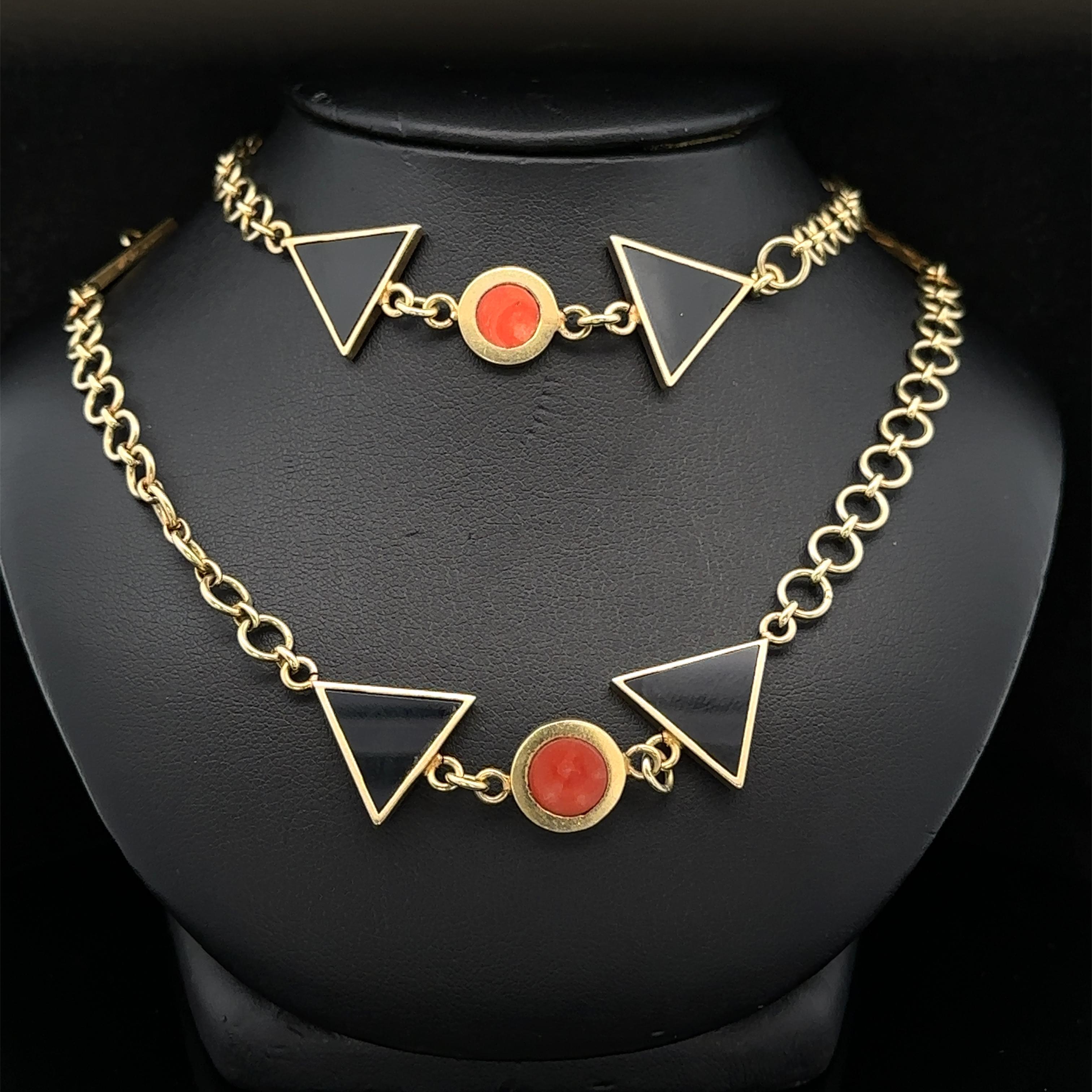 Collana a stazione geometrica lunga 30