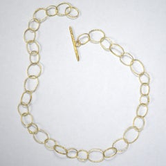 Handmade 18 Karat Gold Organic Texture Chain Necklace by Disa Allsopp