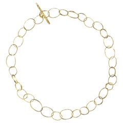 Handmade 18 Karat Gold Organic Texture Chain Necklace by Disa Allsopp