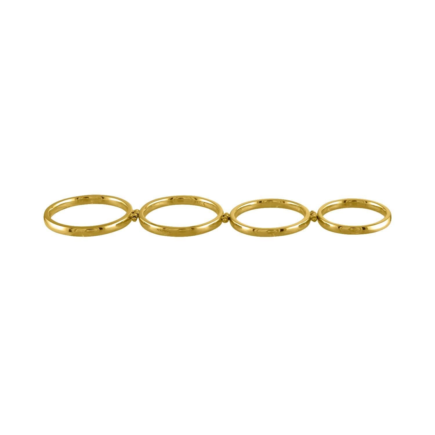 gold four finger ring