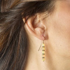 Handmade 18 Kt Gold Earrings with Opals