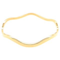 Handmade 18ct Yellow Gold Bangle "Wave"