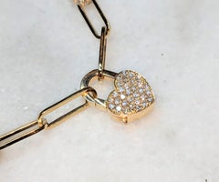 Handmade 18k Yellow Gold Diamond Pave Link Bracelet, 1.72 Carats