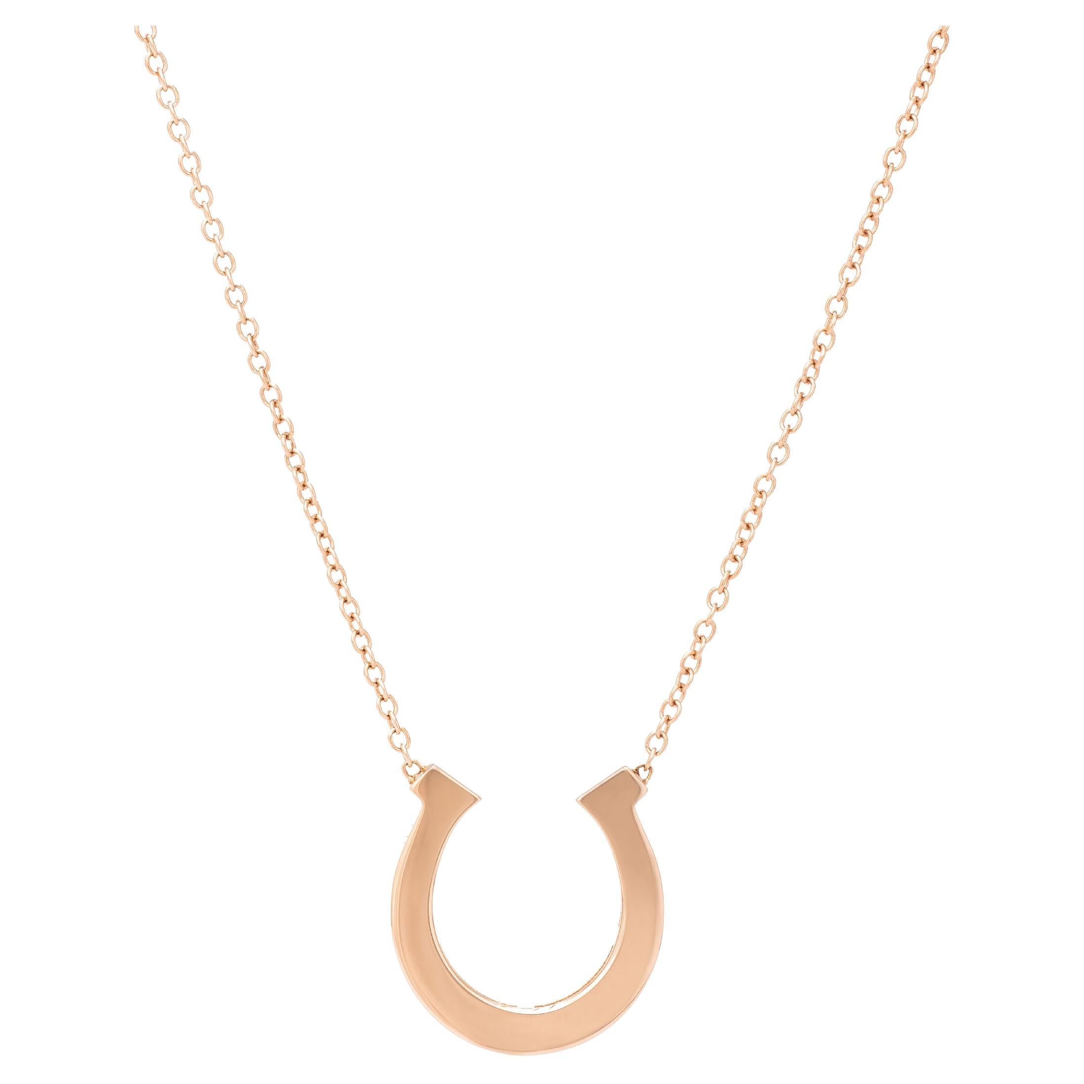 Custom Horse Name Necklace – Personalized Sterling Silver Horseshoe Pendant For Women & Girls (Rose Gold Or Silver) - View #3