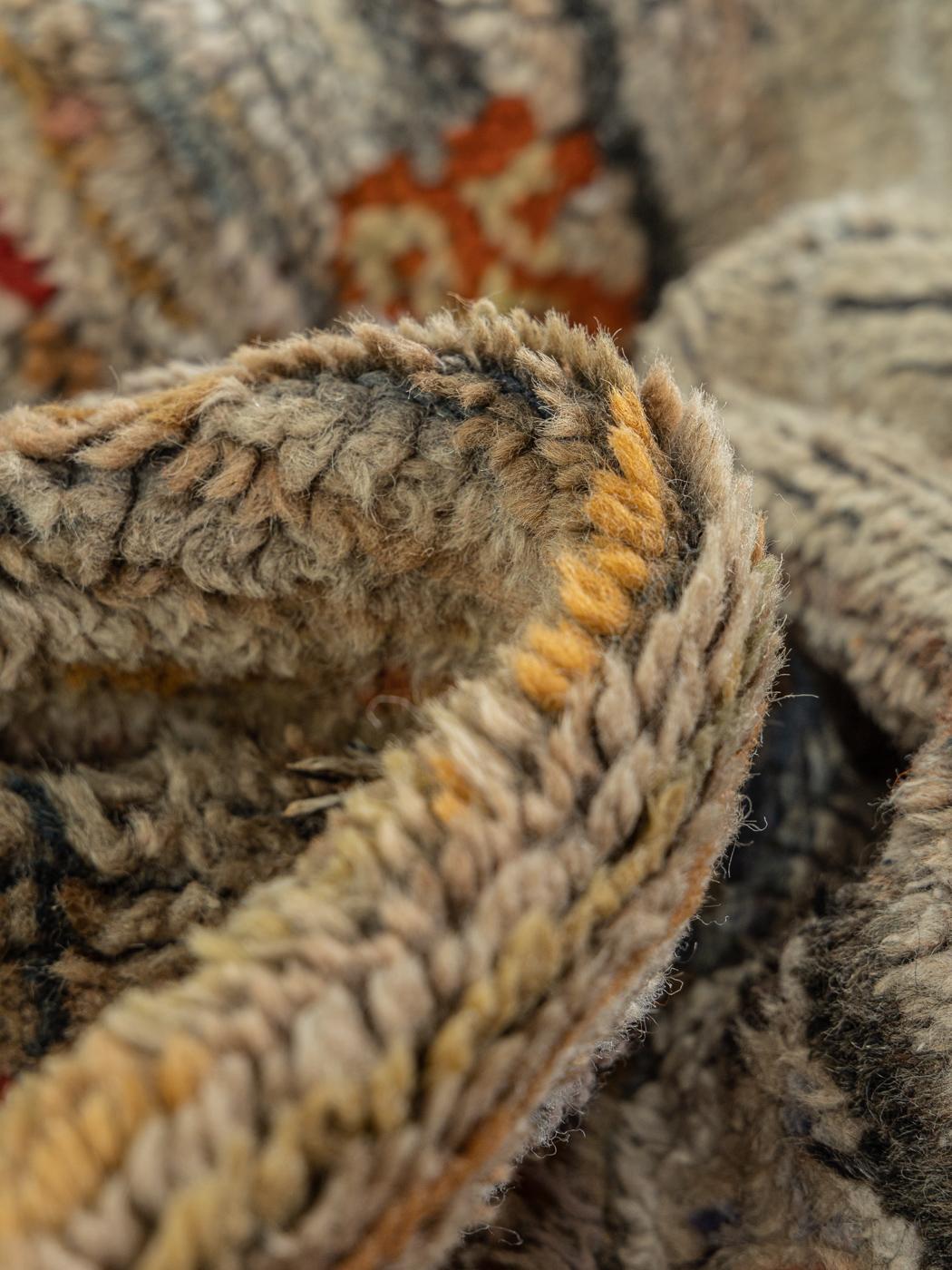 Wool Handmade 1980s Berber Rug Boujad For Sale
