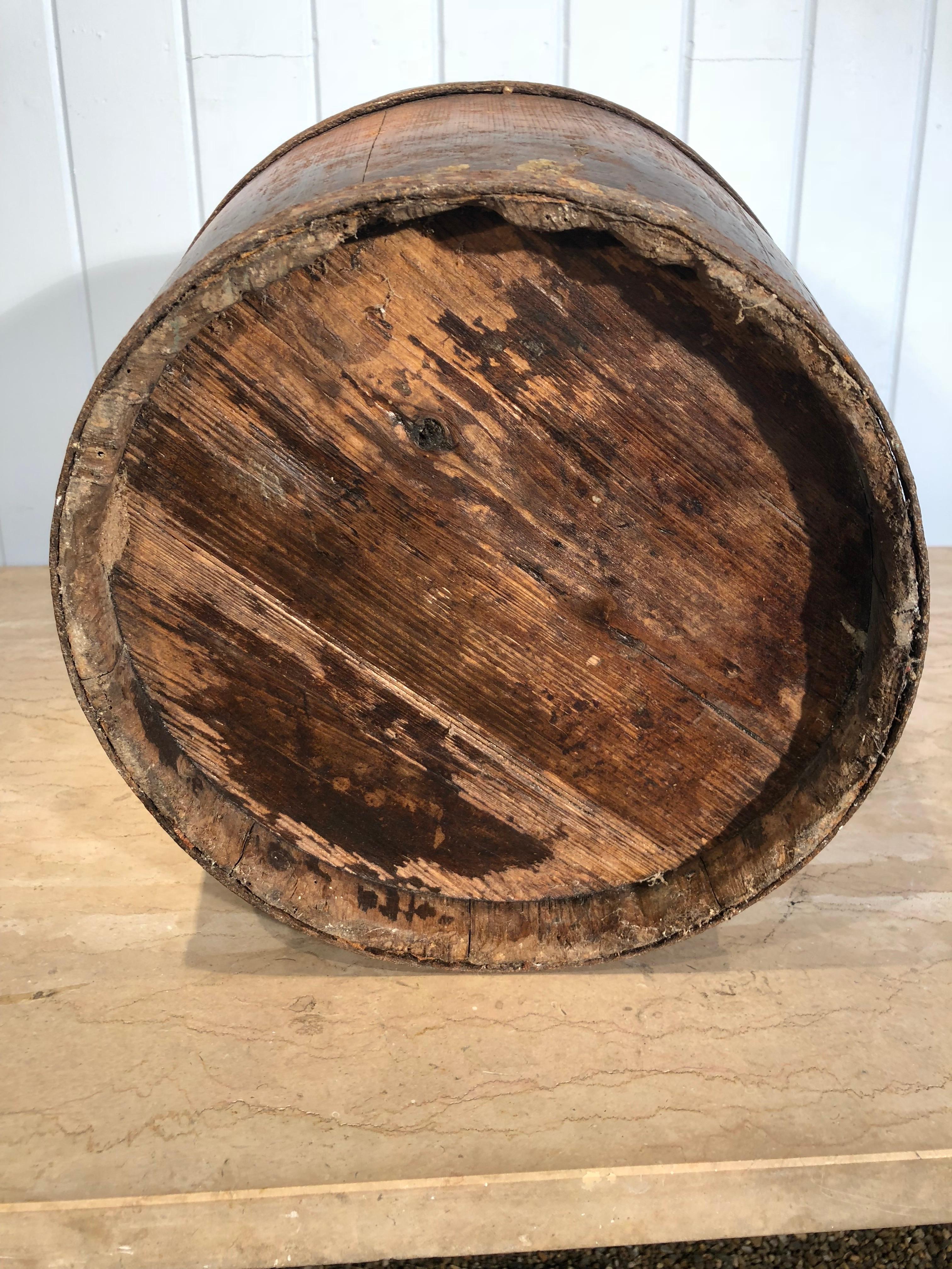 Handmade 19th Century English Oak Milk Bucket #1 6