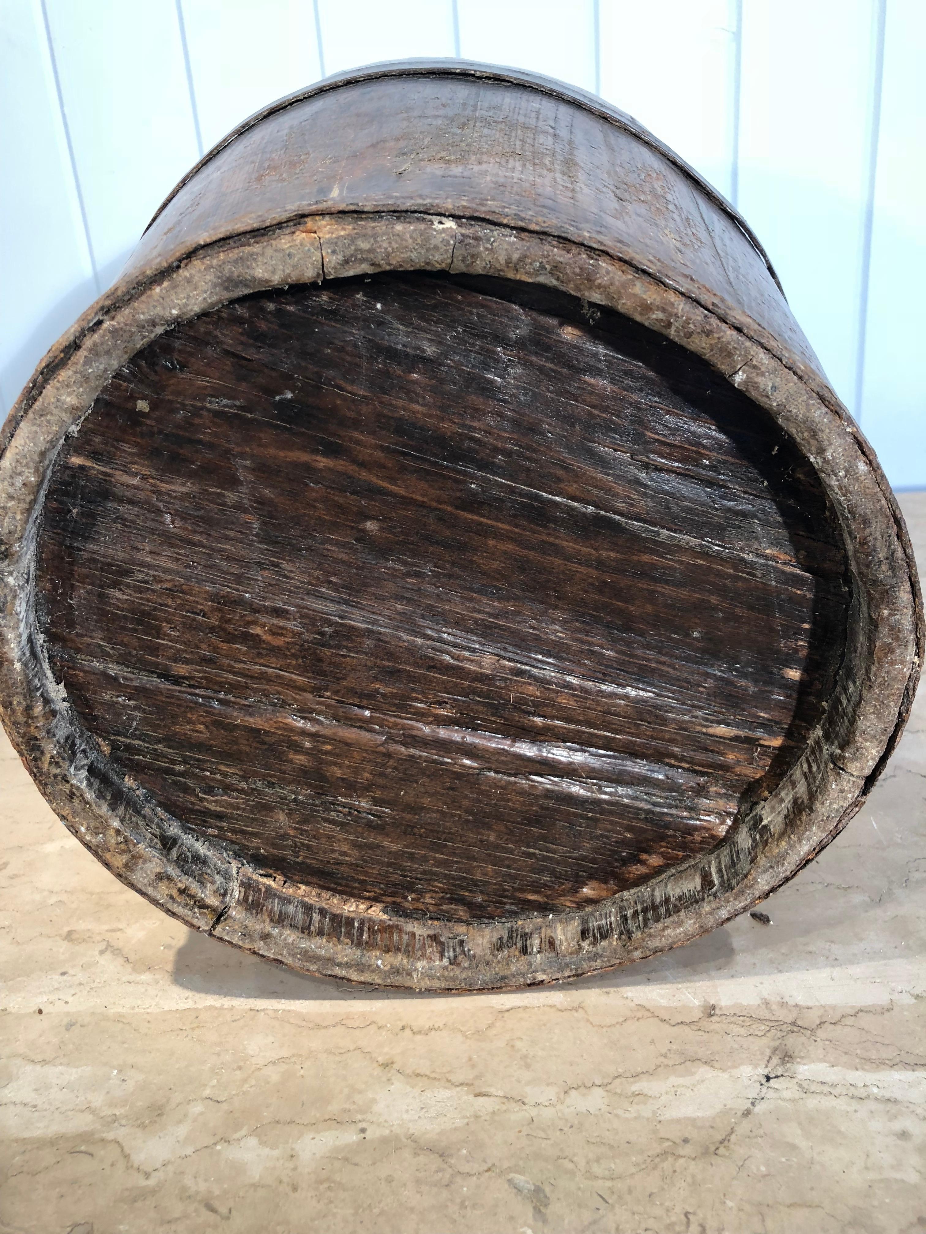 Handmade 19th Century English Oak Milk Bucket #2 5