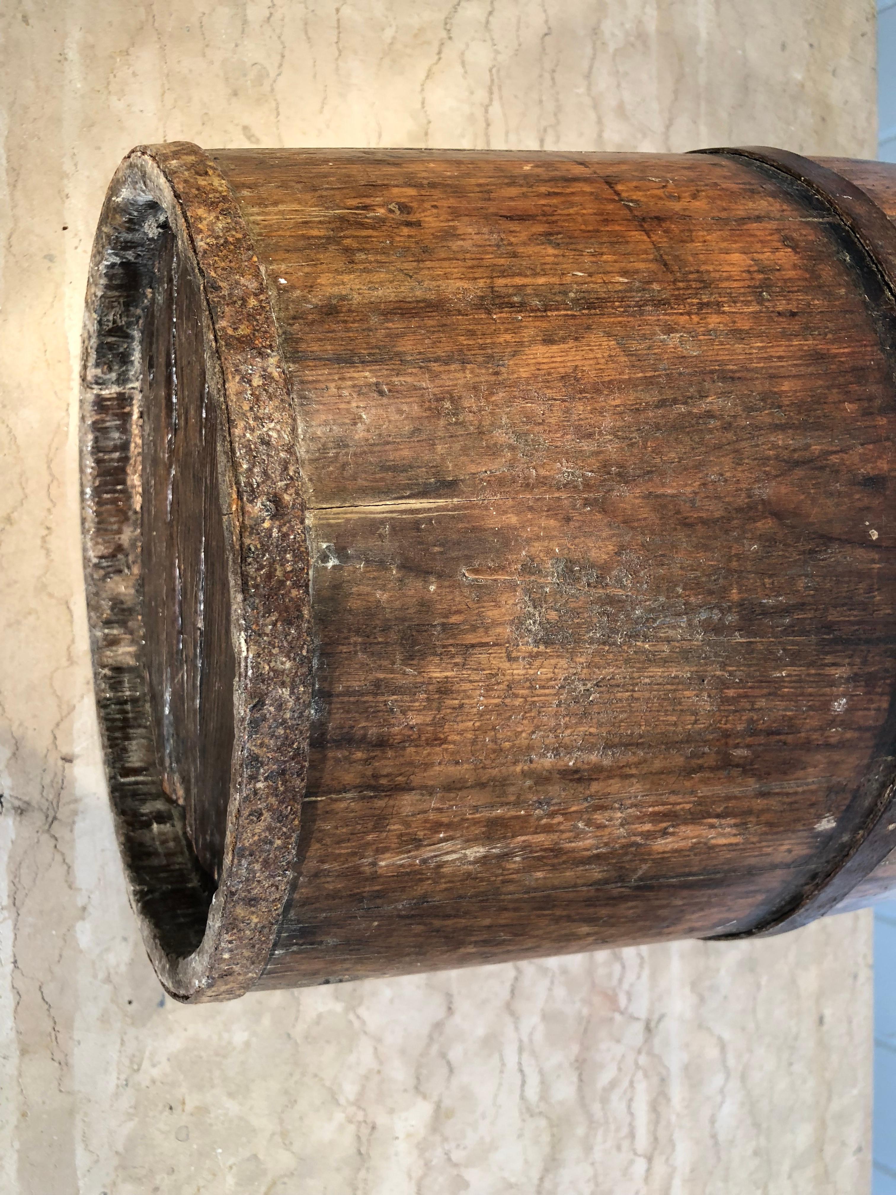 Handmade 19th Century English Oak Milk Bucket #2 6