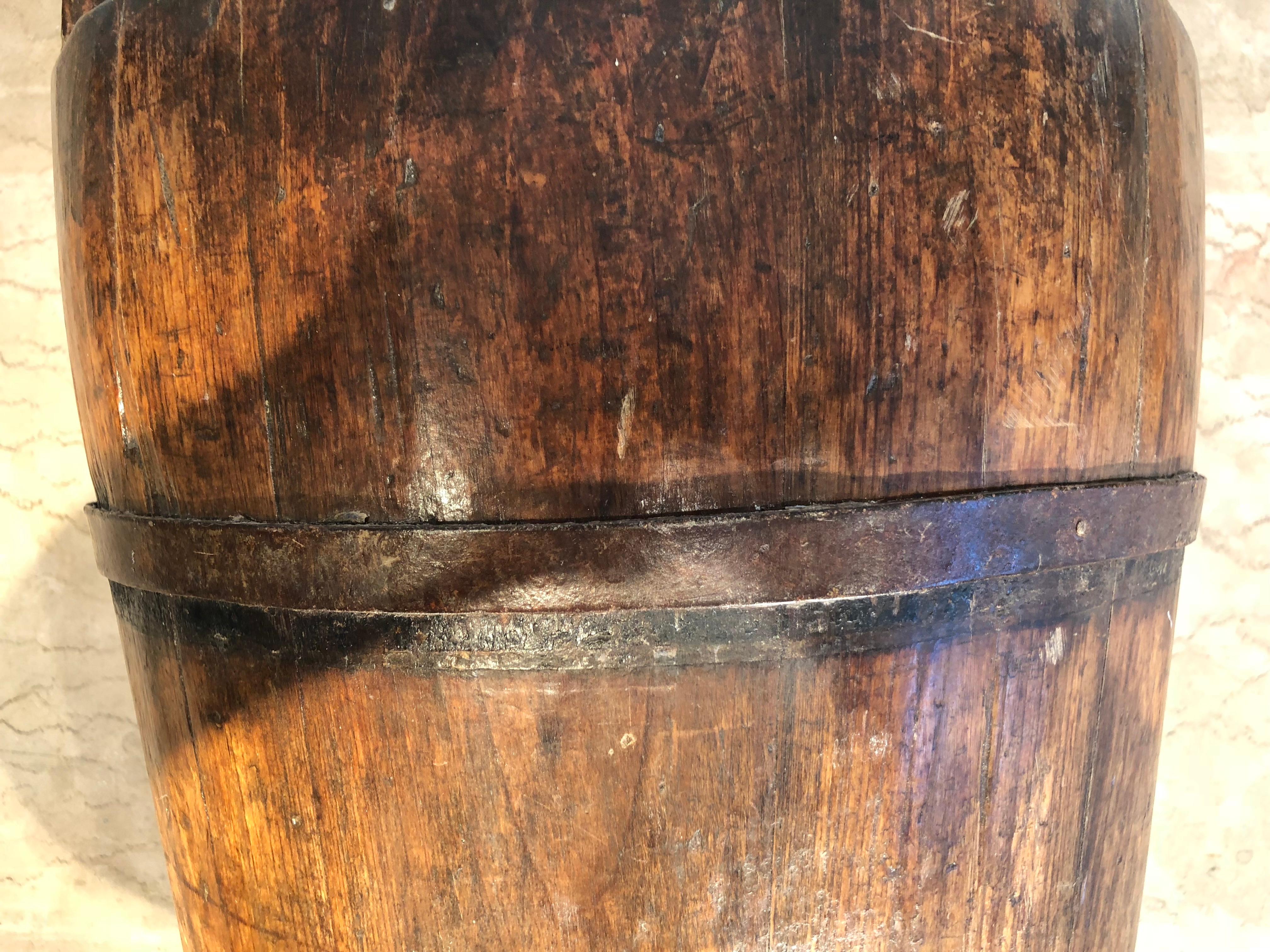 Handmade 19th Century English Oak Milk Bucket #2 7