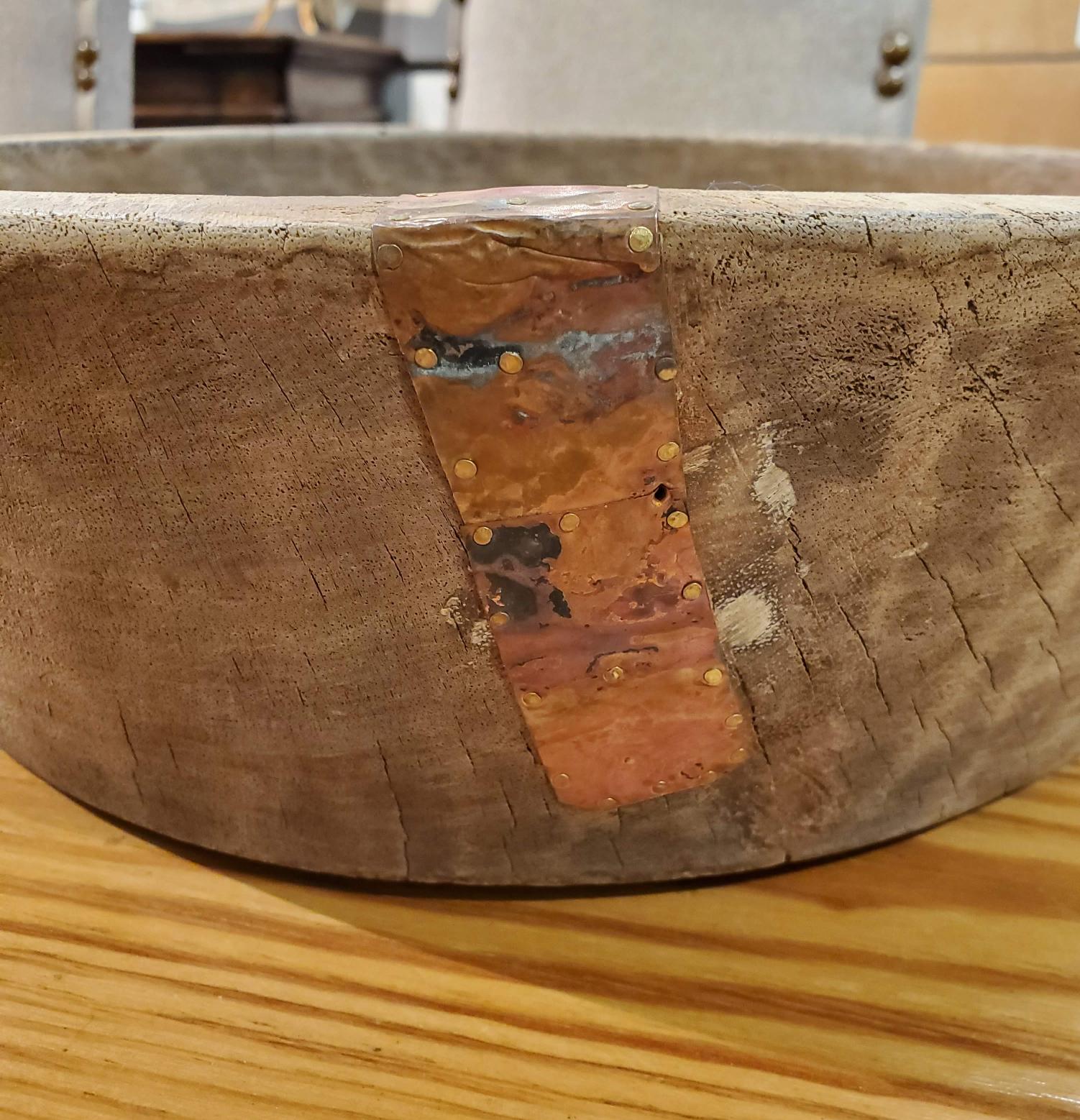 Handmade 19th Century French Provincial Wooden Bowl In Good Condition For Sale In Middleburg, VA
