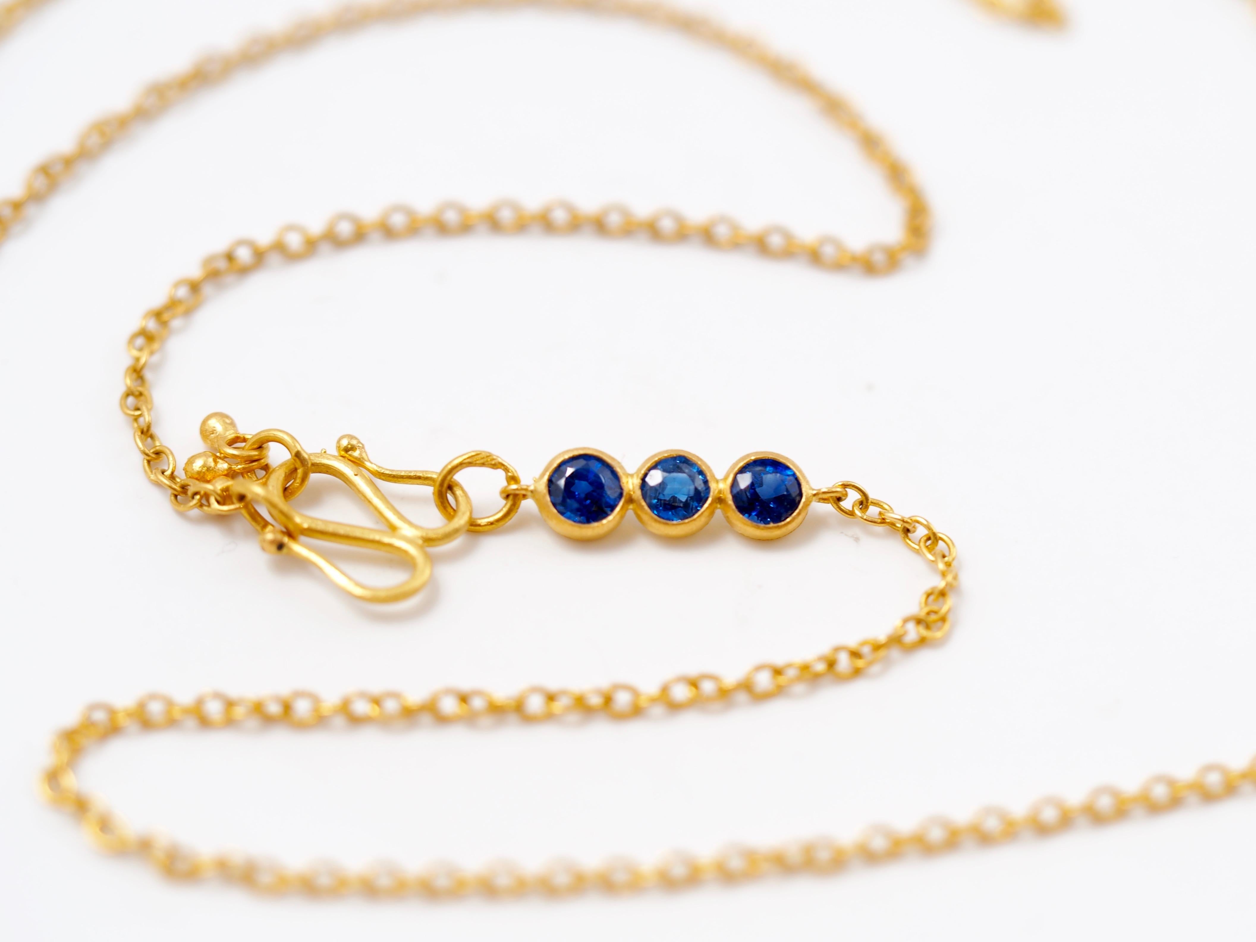 Handmade 20 Karat Yellow Gold Chain Necklace In New Condition In Paris, Paris