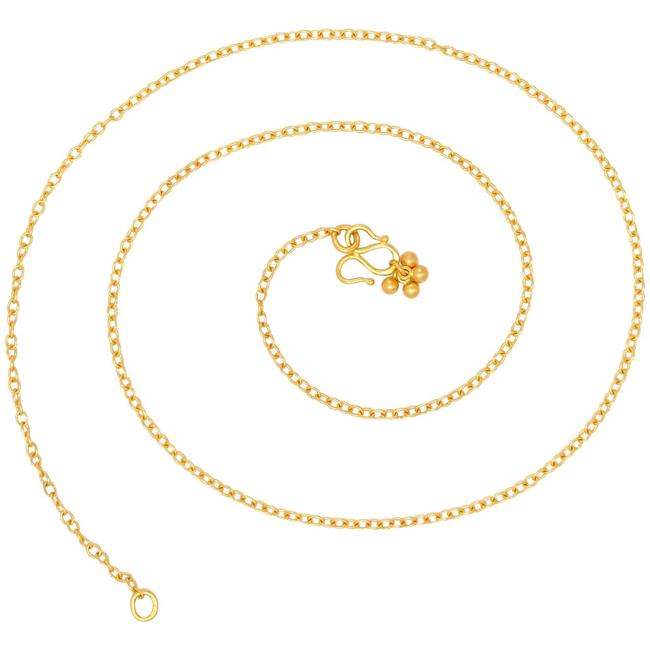 Handmade 20 Karat Yellow Gold Chain Necklace For Sale at 1stDibs