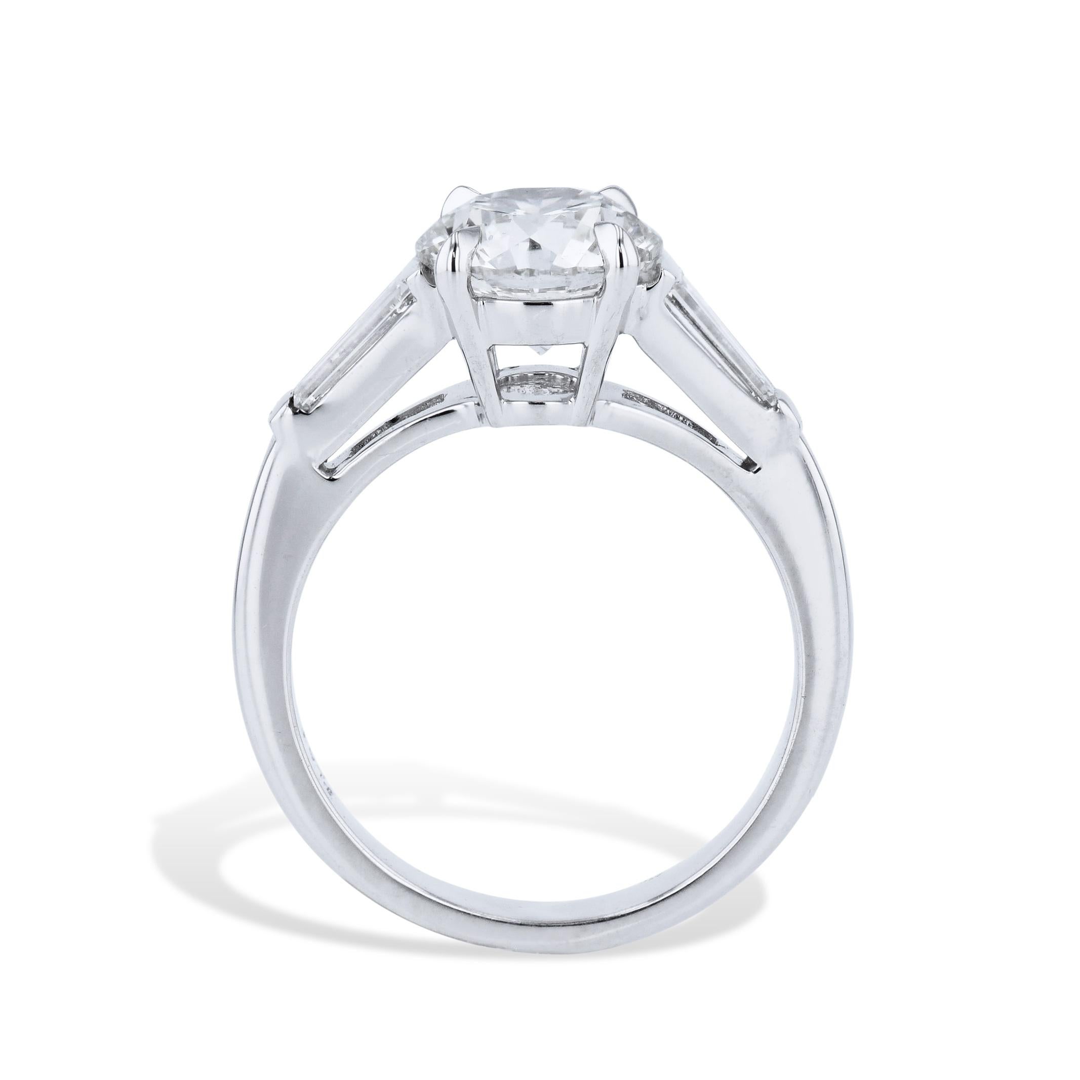 Contemporary Handmade 2.03 Carat Diamond Platinum Engagement Ring
