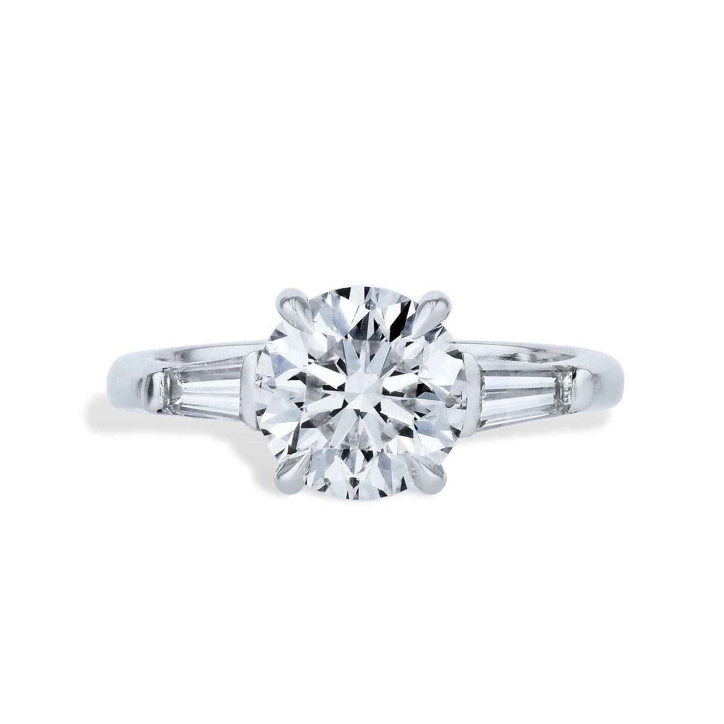 Brilliant Cut Handmade 2.03 Carat Diamond Platinum Engagement Ring