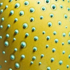 Vaso Oblong Huxley del 21° secolo fatto a mano in verde lichene da Elyse Graham