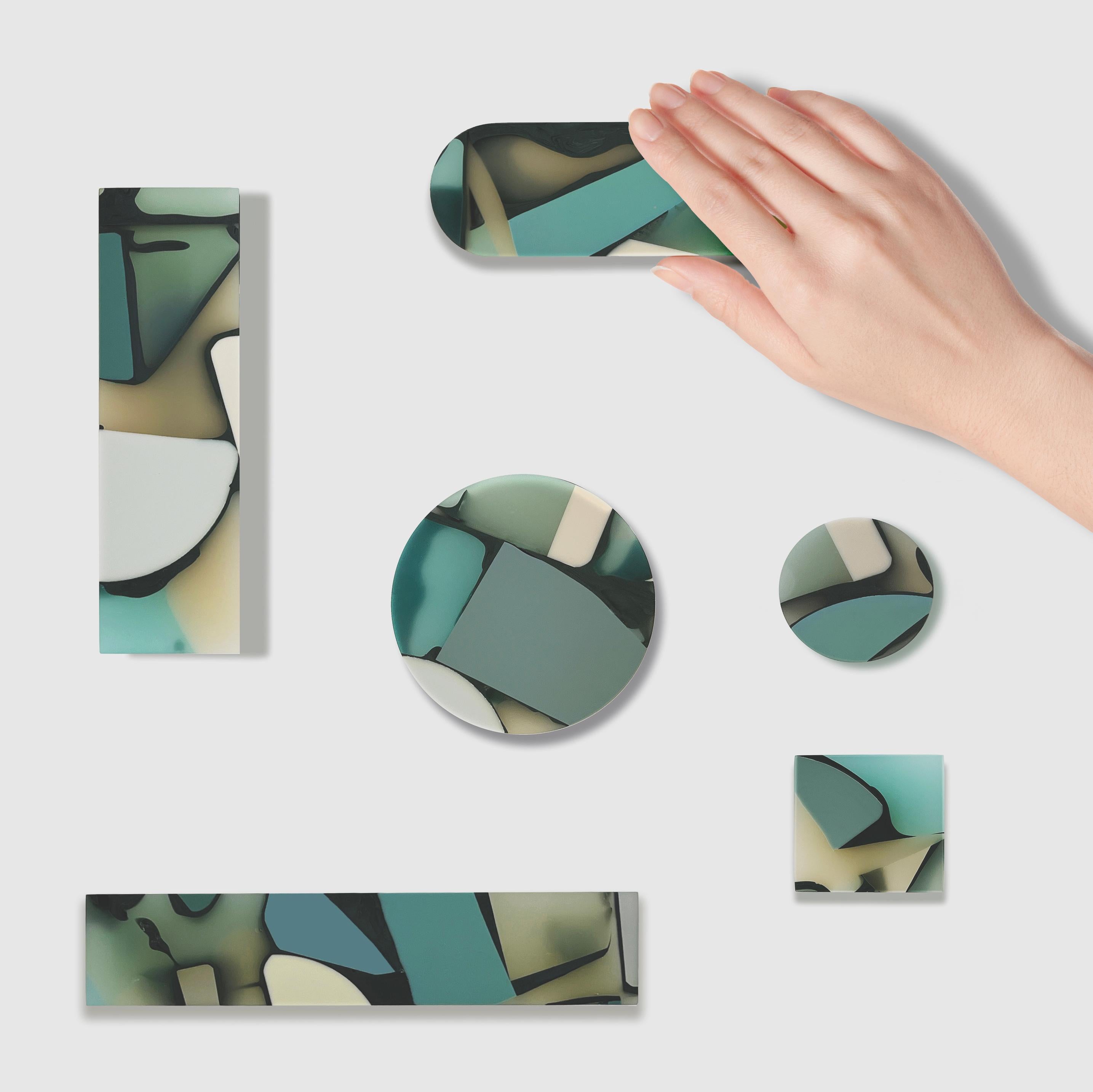 Handmade 21st Century Resin Hardware Handle in Marlin by Elyse Graham Neuf - En vente à Springfield, OR
